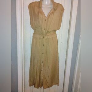 Thread & Supply Tan Sleeveless Midi Dress